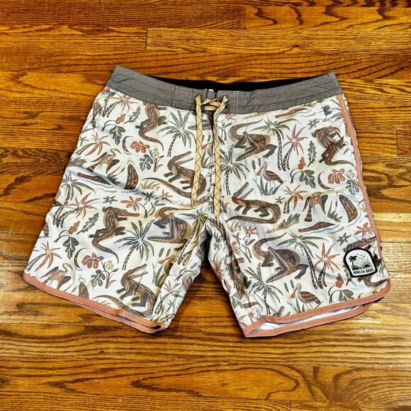 Howler Brothers Bruja Ottine Off White Board Shorts. Size 36. - Picture 1 of 8